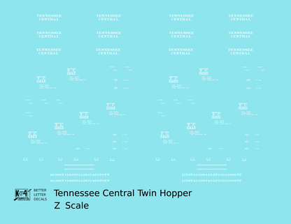Tennessee Central Offset Twin Hopper White