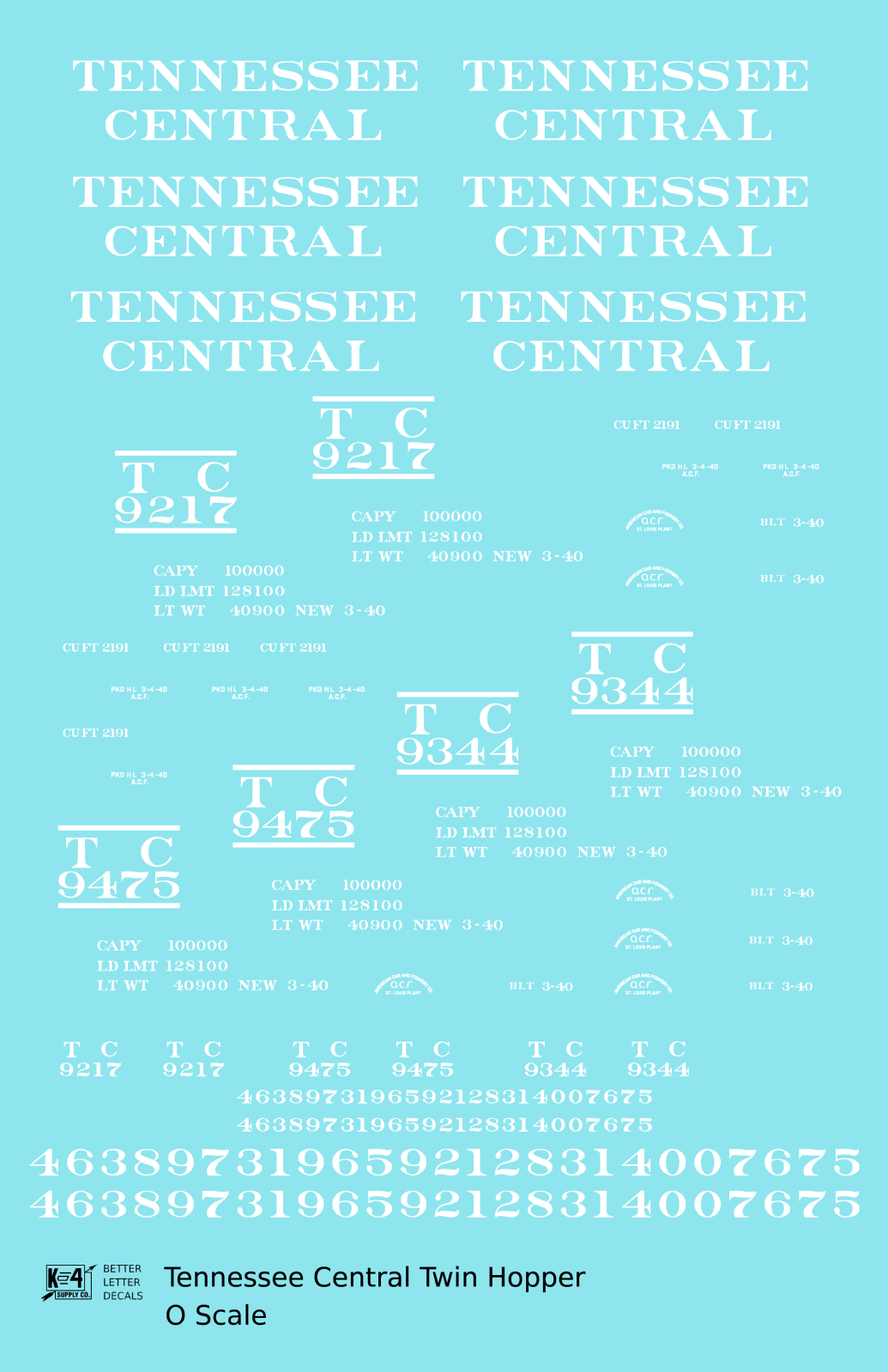 Tennessee Central Offset Twin Hopper White