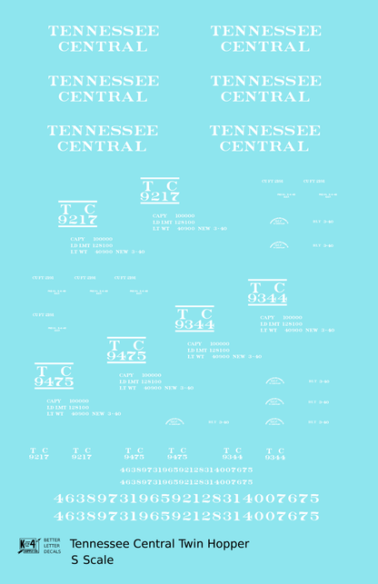 Tennessee Central Offset Twin Hopper White