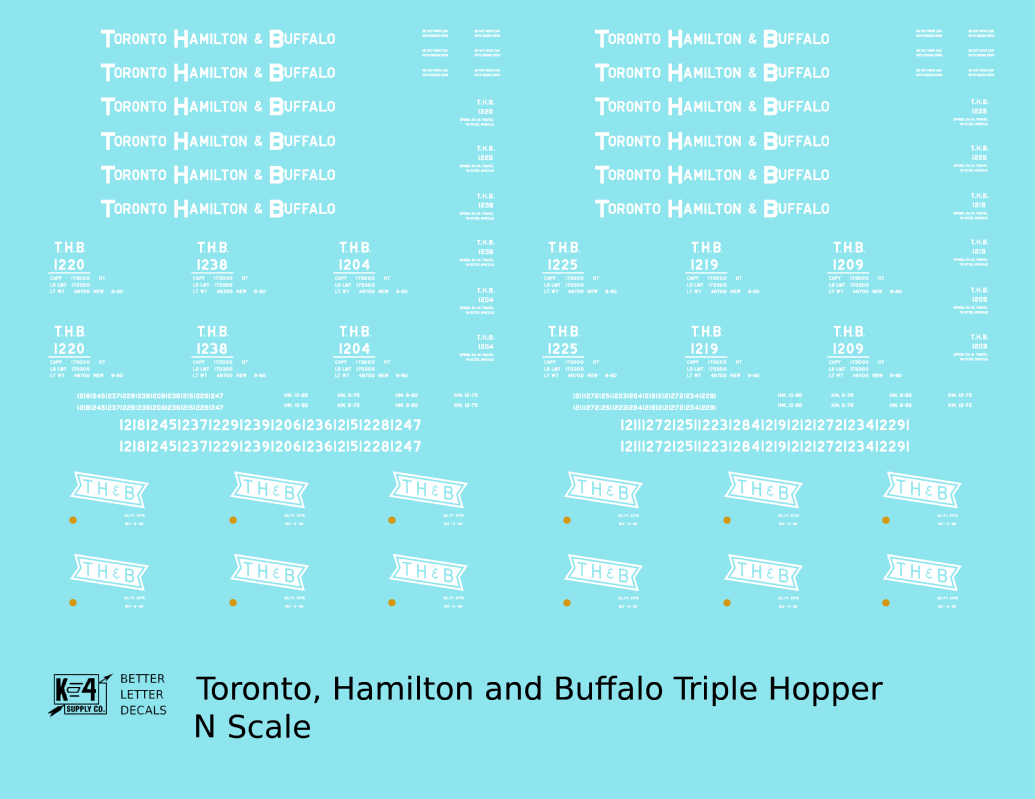 Toronto, Hamilton and Buffalo Offset Triple Hopper White