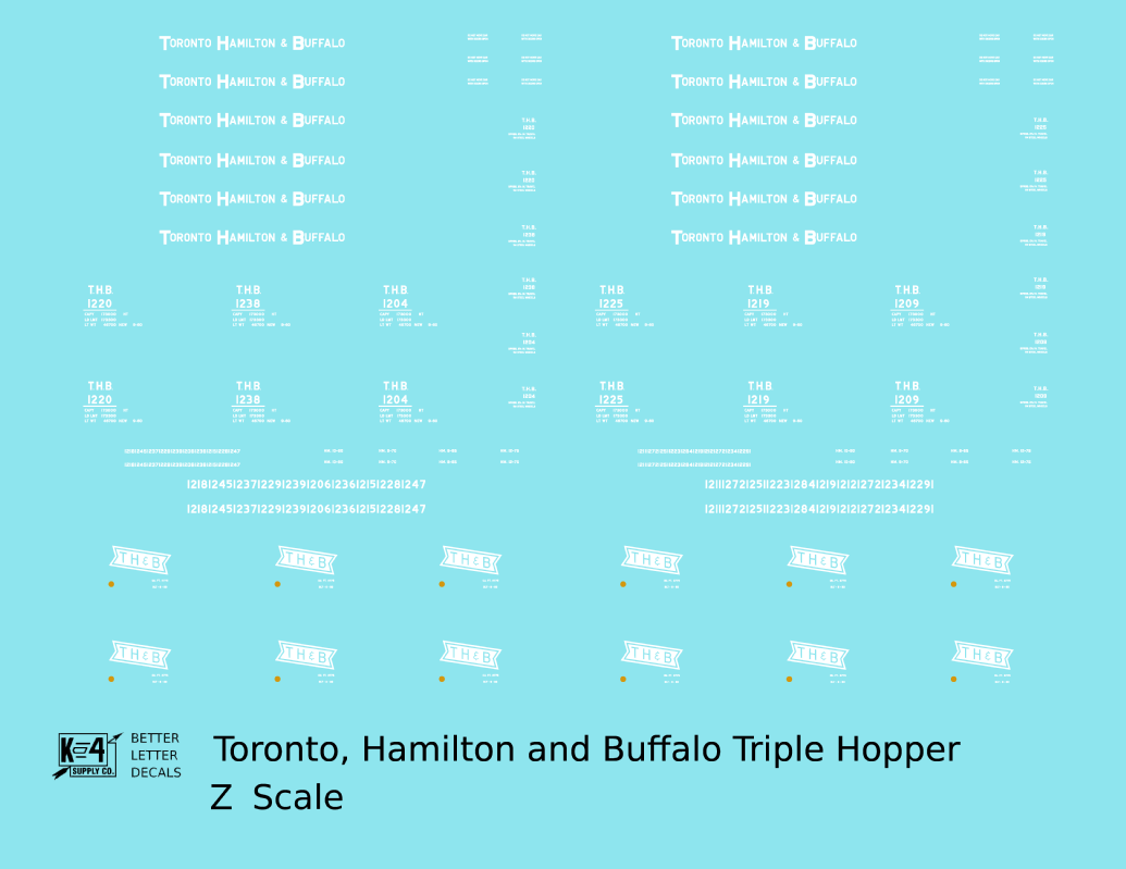 Toronto, Hamilton and Buffalo Offset Triple Hopper White