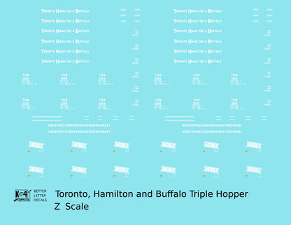 Toronto, Hamilton and Buffalo Offset Triple Hopper White