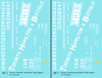 Toronto, Hamilton and Buffalo Offset Triple Hopper White