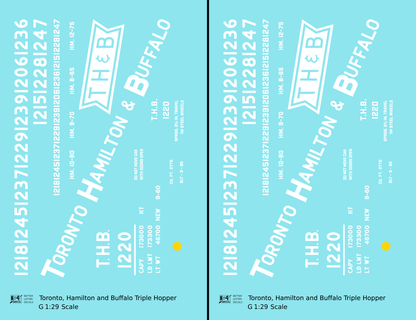 Toronto, Hamilton and Buffalo Offset Triple Hopper White