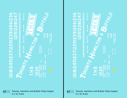 Toronto, Hamilton and Buffalo Offset Triple Hopper White