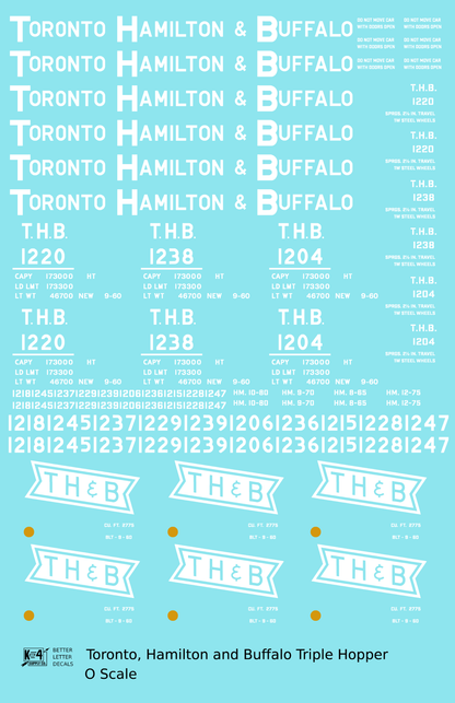 Toronto, Hamilton and Buffalo Offset Triple Hopper White