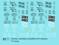 Toronto, Hamilton and Buffalo 40 Ft Boxcar Black and White