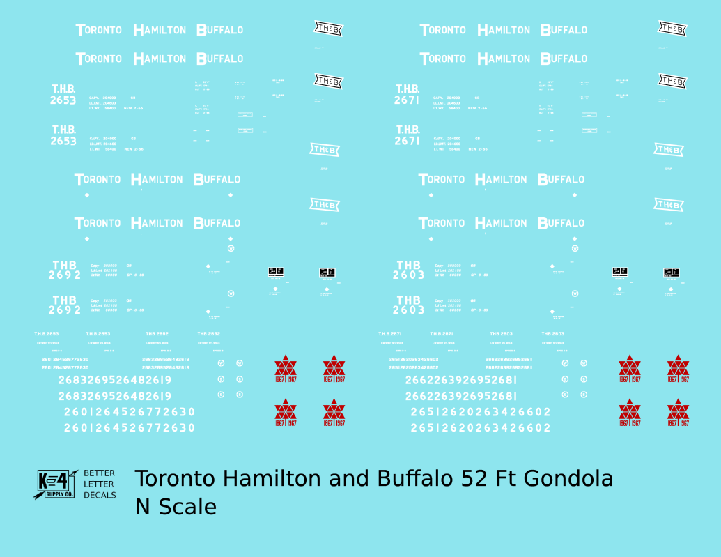 Toronto, Hamilton and Buffalo 52 Ft Gondola White