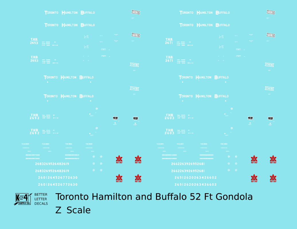 Toronto, Hamilton and Buffalo 52 Ft Gondola White