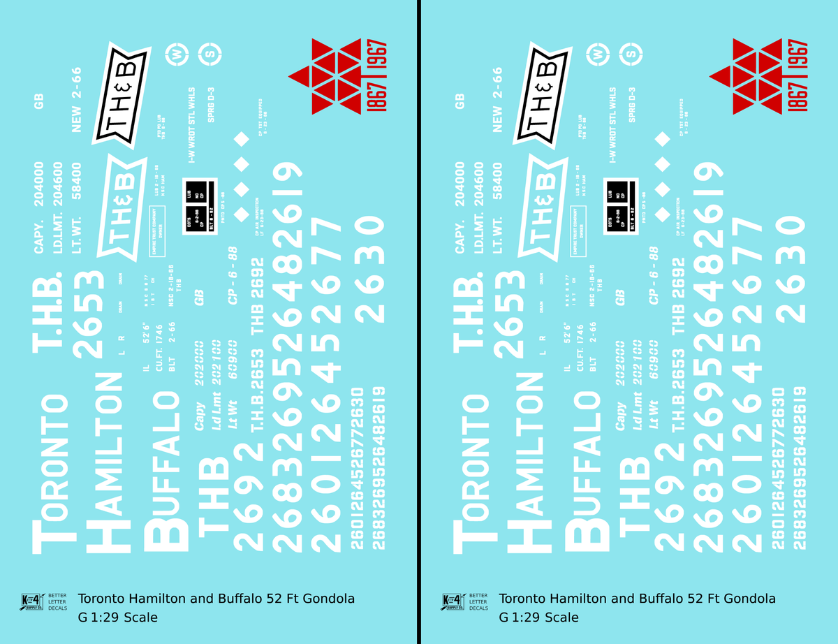 Toronto, Hamilton and Buffalo 52 Ft Gondola White