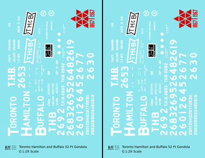 Toronto, Hamilton and Buffalo 52 Ft Gondola White