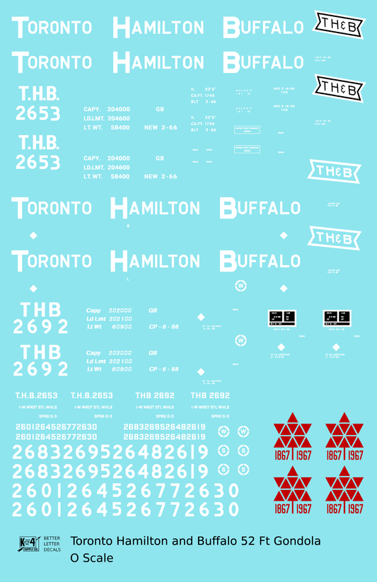 Toronto, Hamilton and Buffalo 52 Ft Gondola White