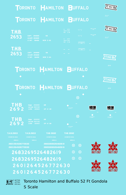 Toronto, Hamilton and Buffalo 52 Ft Gondola White