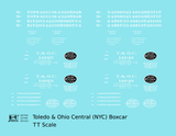 Toledo and Ohio Central 40 Ft Boxcar White New York Central