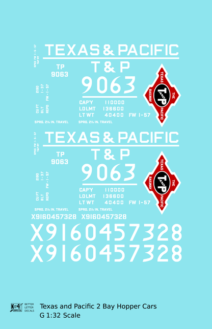 Texas and Pacific Offset Twin Hopper White