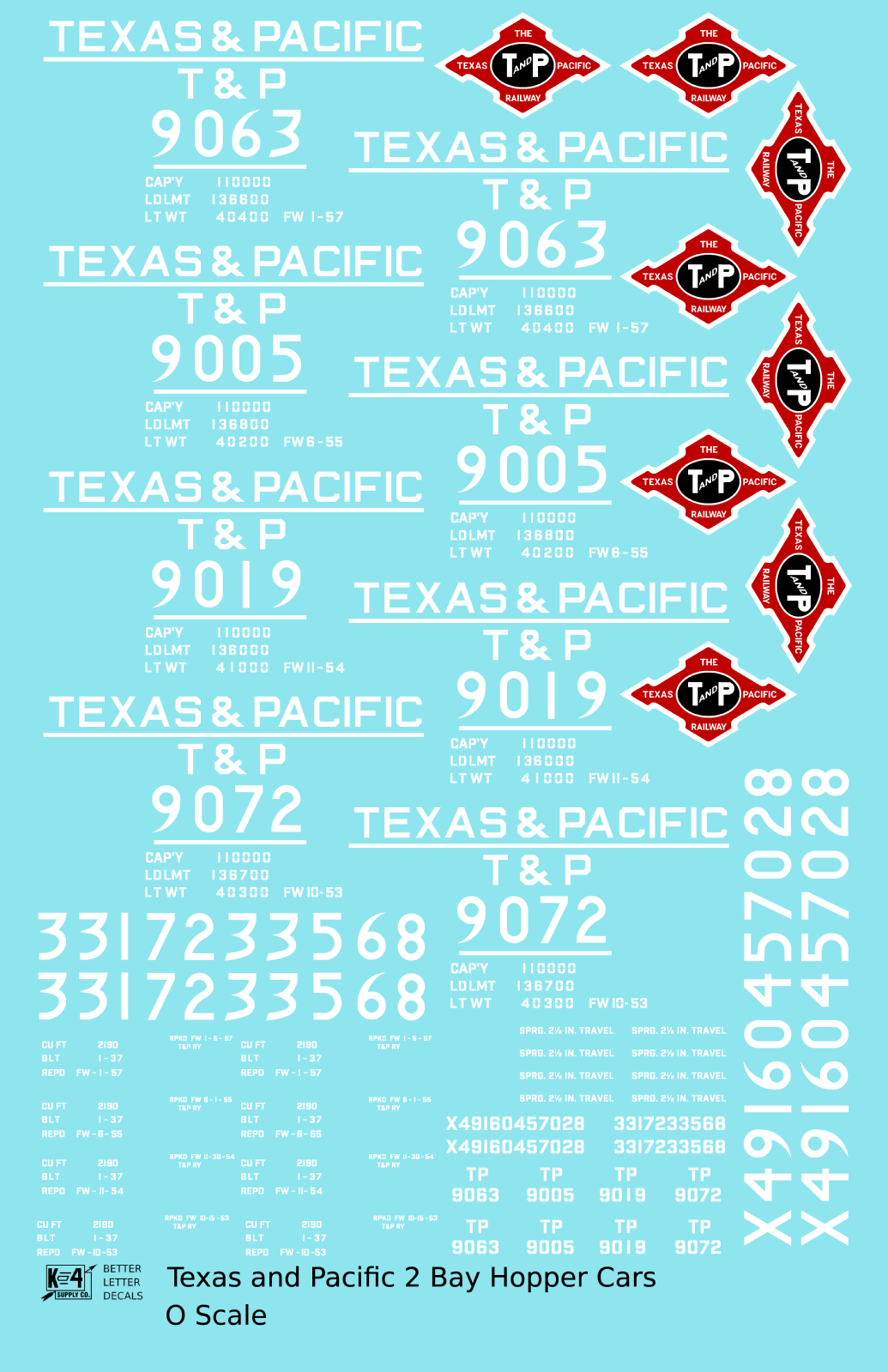 Texas and Pacific Offset Twin Hopper White