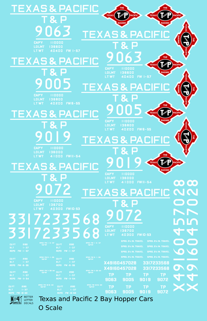 Texas and Pacific Offset Twin Hopper White