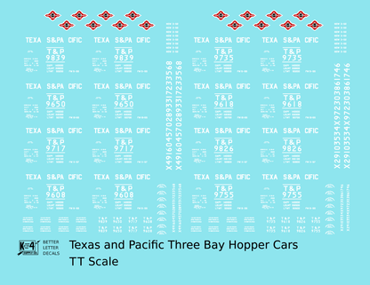 Texas and Pacific Three Bay Hopper White