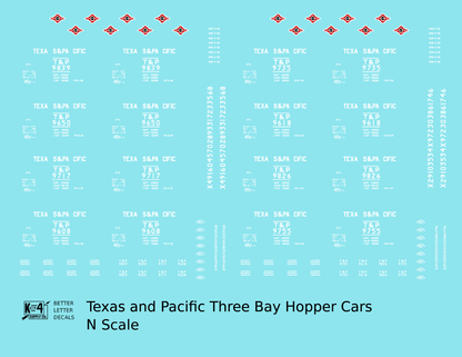 Texas and Pacific Three Bay Hopper White