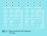 Texas and Pacific 40 Ft Boxcar White