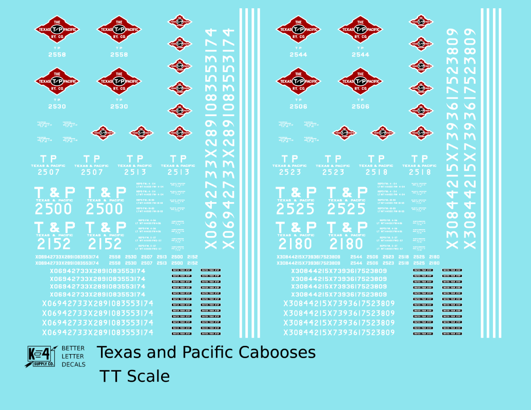 Texas and Pacific Caboose White and Red