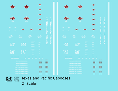 Texas and Pacific Caboose White and Red