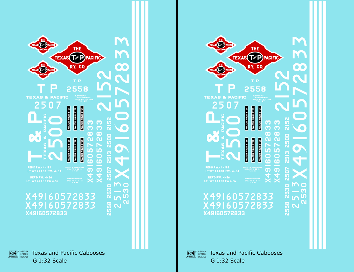 Texas and Pacific Caboose White and Red