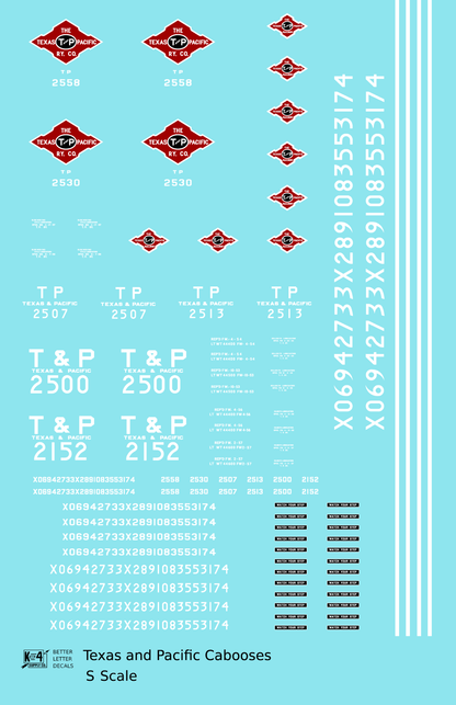 Texas and Pacific Caboose White and Red