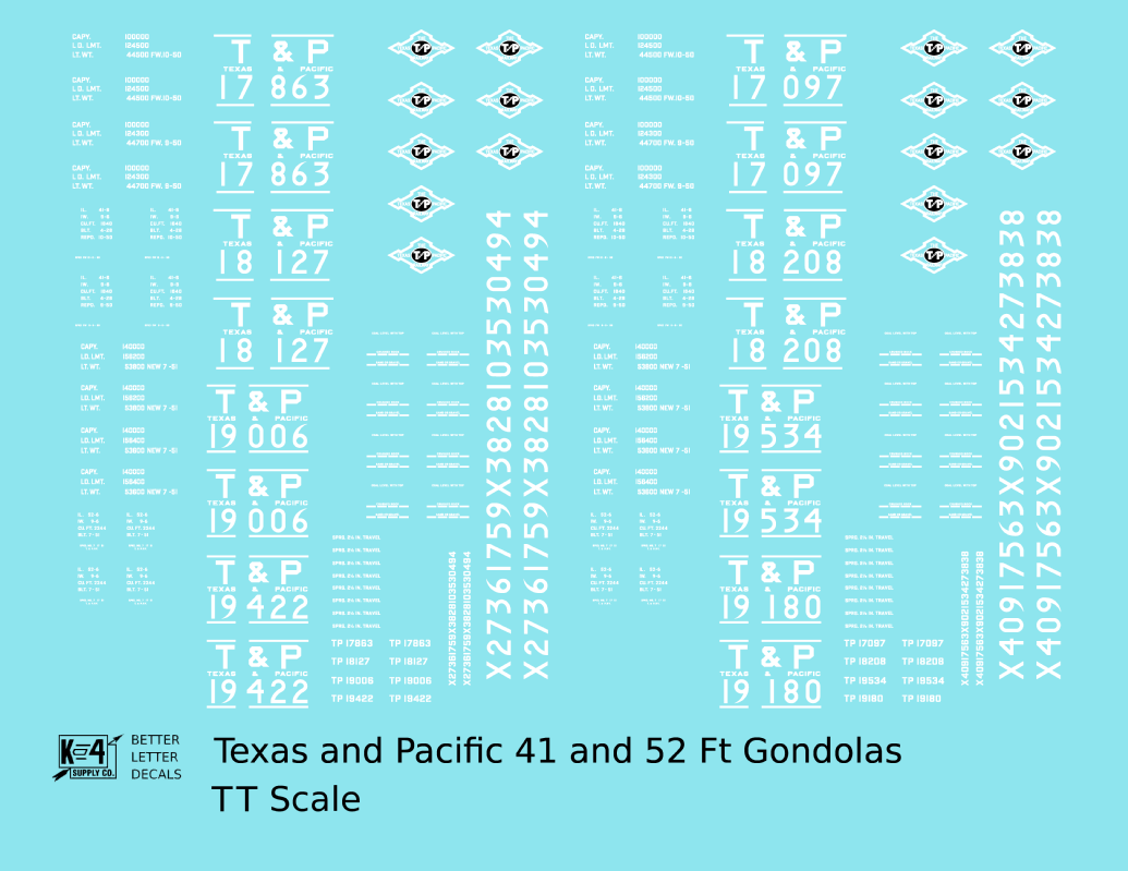 Texas and Pacific Gondola White