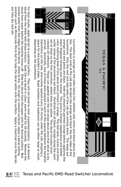 Texas and Pacific EMD Hood Diesel Black