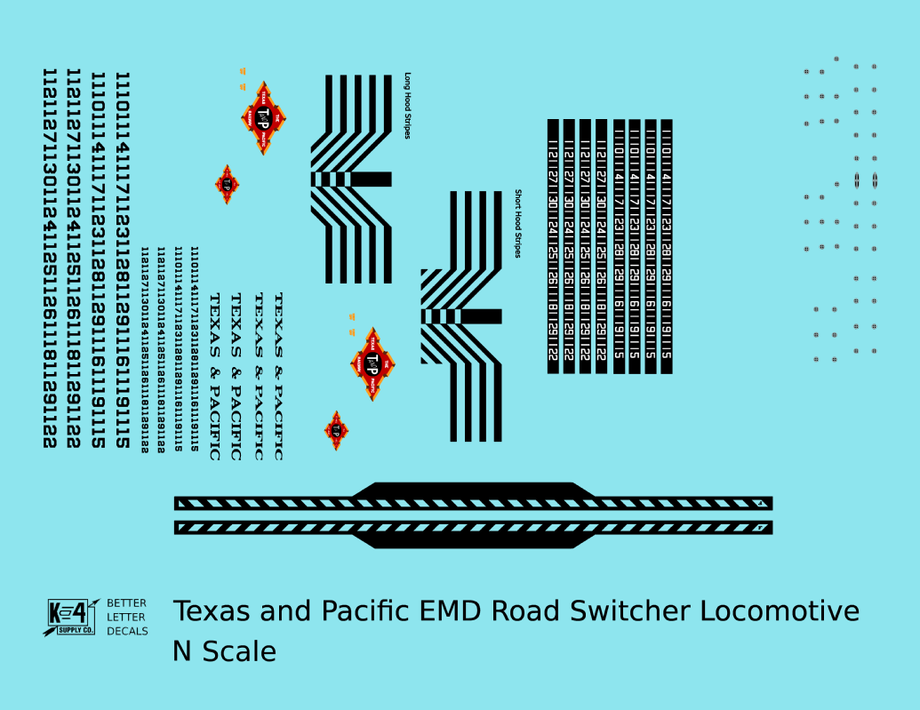 Texas and Pacific EMD Hood Diesel Black