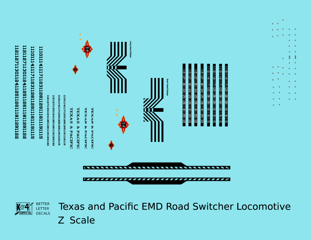 Texas and Pacific EMD Hood Diesel Black