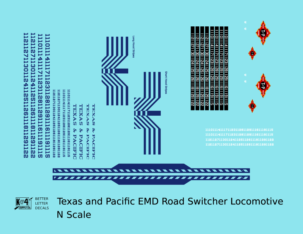 Texas and Pacific EMD Hood Diesel Blue