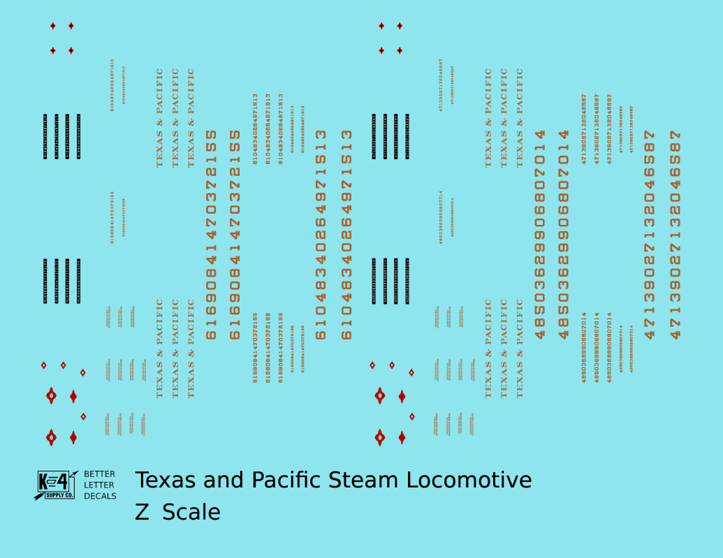 Texas and Pacific Steam Locomotive Bronze Gold
