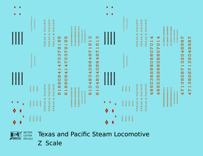 Texas and Pacific Steam Locomotive Bronze Gold