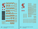 Texas and Pacific Steam Locomotive Bronze Gold  - Decal - Choose Scale