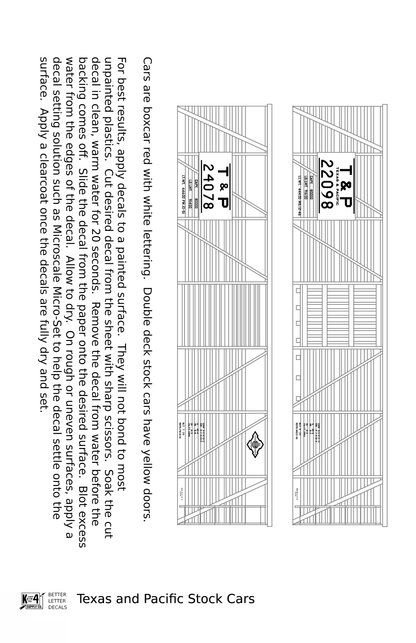 Texas and Pacific Stock Car White