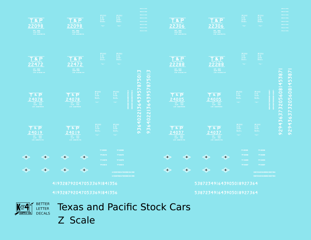 Texas and Pacific Stock Car White