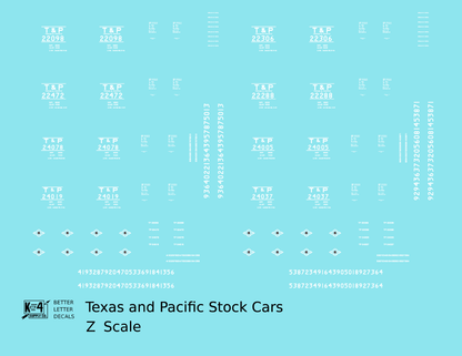 Texas and Pacific Stock Car White