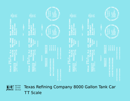 Texas Refining Company Tank Car White Cream O’ Cotton