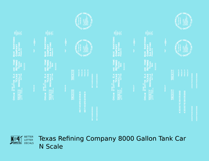 Texas Refining Company Tank Car White Cream O’ Cotton