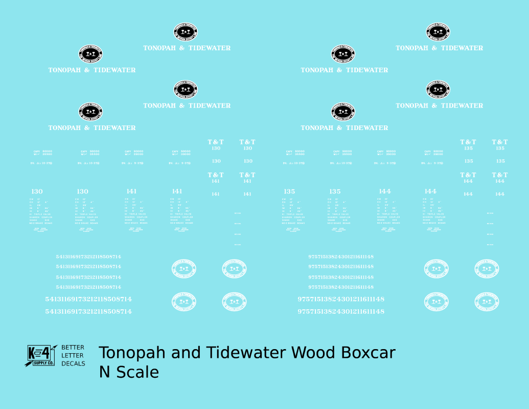 Tonopah and Tidewater Wood Boxcar White Nevada