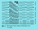 Burlington Texas Zephyr Streamlined Passenger Car Black