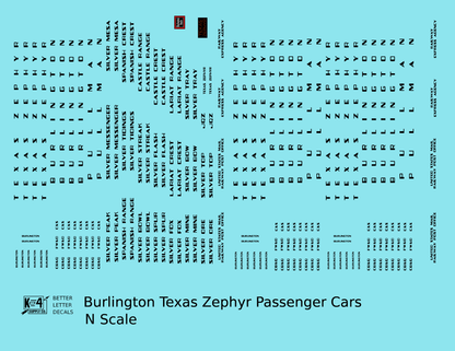 Burlington Texas Zephyr Streamlined Passenger Car Black
