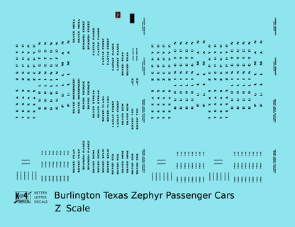 Burlington Texas Zephyr Streamlined Passenger Car Black