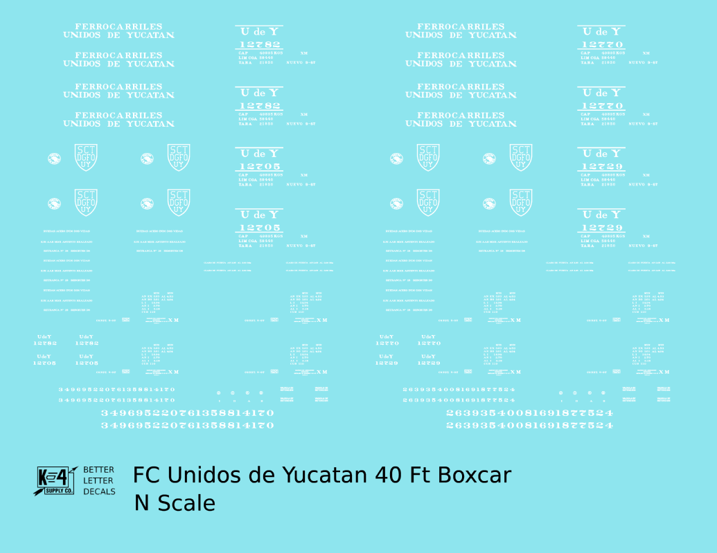 FC Unidos De Yucatan 40 Ft Boxcar White