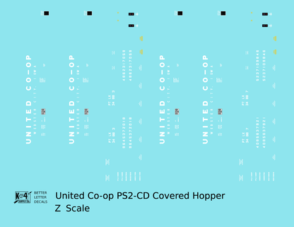United Co-Op PS-2CD Covered Hopper White Webster City, Iowa