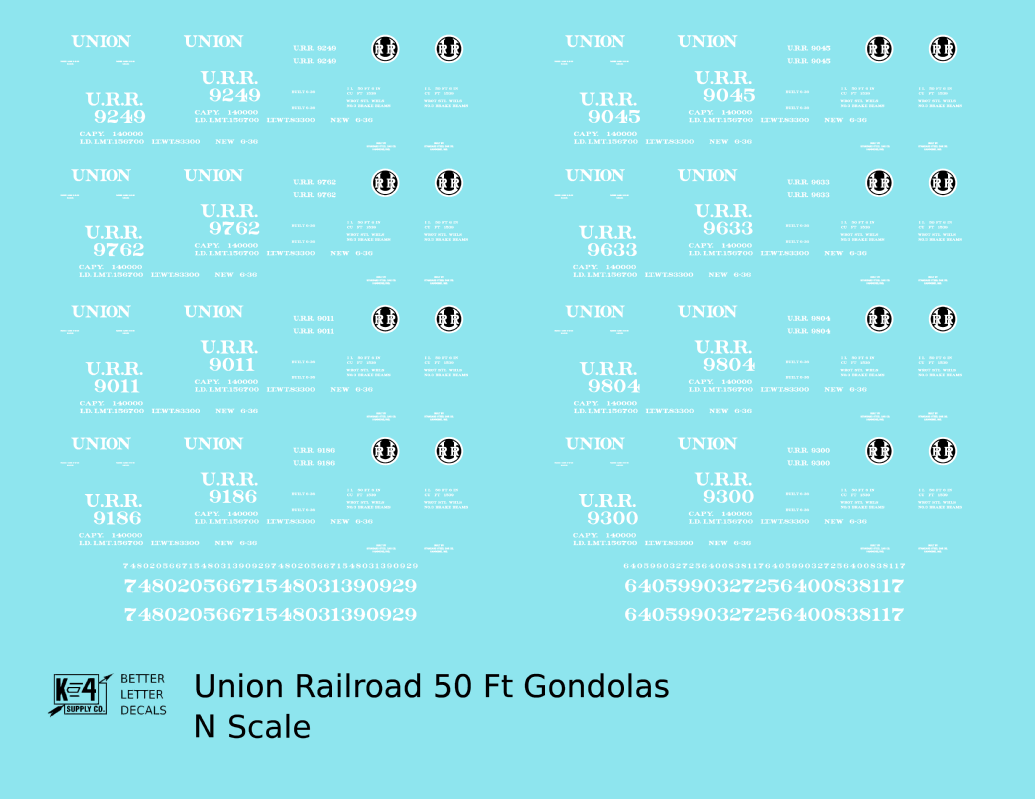 Union Railroad 50 Ft Gondola White