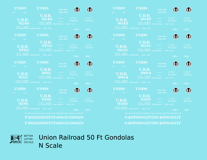 Union Railroad 50 Ft Gondola White