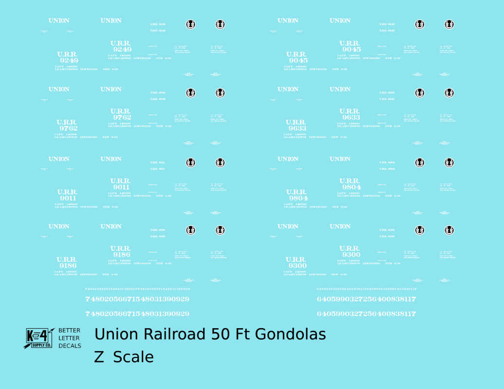 Union Railroad 50 Ft Gondola White